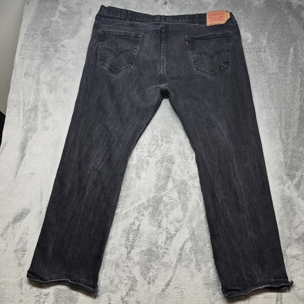 Levis 501 Original Fit Straight Leg Button Fly Jeans Mens 48x34
Faded Black Wash - Picture 5 of 12
